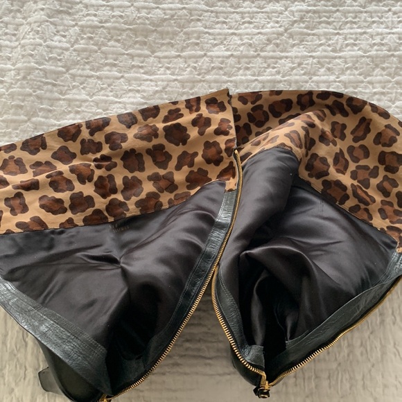 Stuart Weitzman black leather and calf hair over the knee boots size 8.5 - Picture 10 of 16